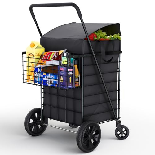 Our Modern Space Shopping Cart Liner Large 360° Swivel - Black New
