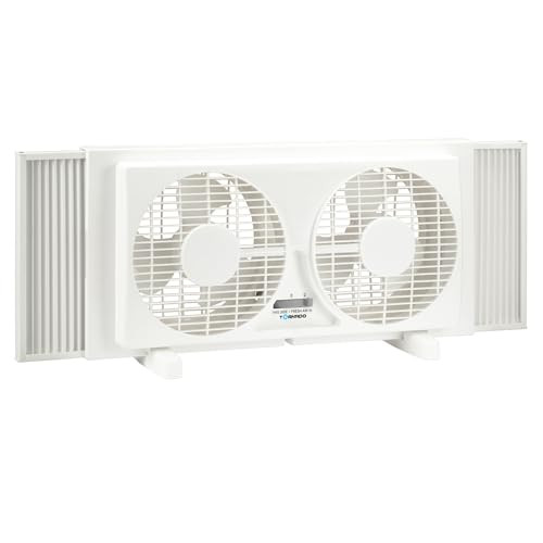 Torando 9-Inch Dual Window Fan 2-Speed Adjustable, 22-33 Expandable, 60W White New