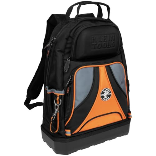 Klein Tools 55421BP-14 Tool Backpack 39 Pockets Black/Orange/Gray New