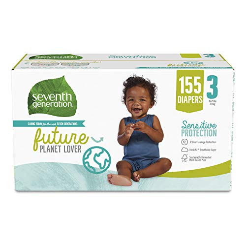 Seventh Generation Baby Diapers Size 3 155 count Sensitive Skin New
