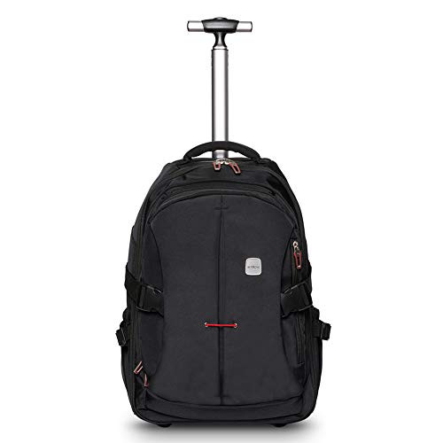 SKYMOVE 19" Wheeled Backpack Laptop Travel Bag Books Bag B07MNZ1PWB - Black New