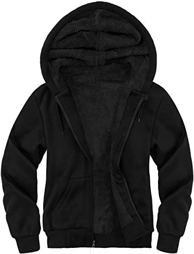 SWISSWELL Men's Winter Sherpa Fleece Thick Jacket 3XL B0967GNPY8 - Black