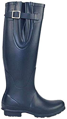 Rockfish Womens Tall Adjustable Matt Wellington B07N8Y4FDX - Navy, Size 5 New