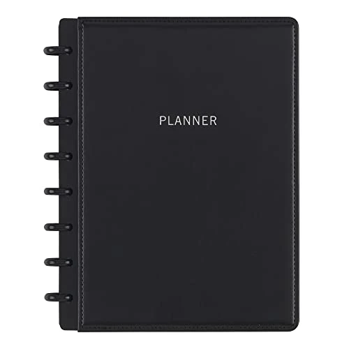 TUL Discbound Monthly Planner Starter, Undated, Junior Size, B08CCVXK3F - Black New