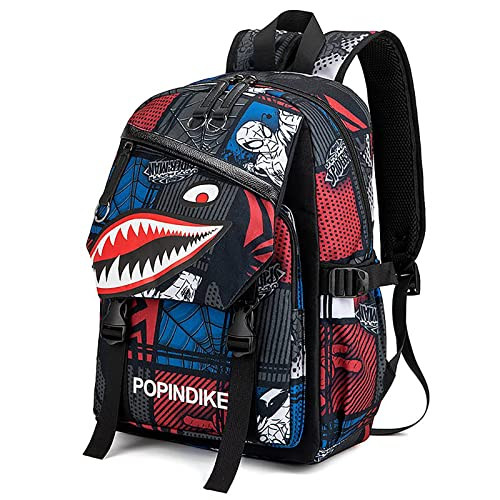 Hymfgdg Shark Backpacks Teen Laptop Adjustable Strap (16Inches) New B0C4F8GK2P New
