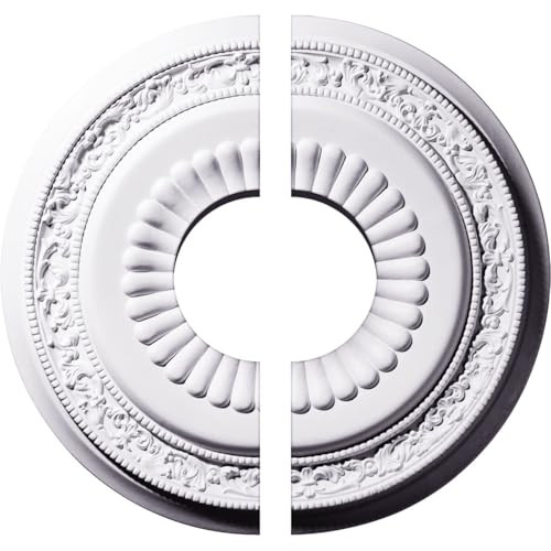 Ekena Millwork CM20LN2 Ceiling Medallion Fits Canopies up to 6-1/4" - White New