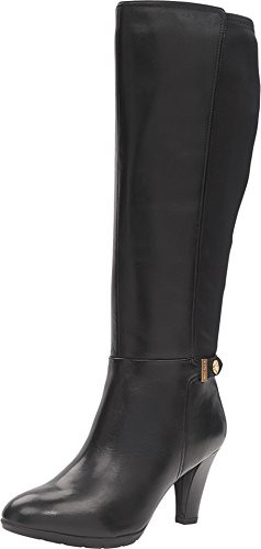 B01J4ALFNC-NEW - Anne Klein Women's Delray Leather Riding Boot, Black, 7.5 M US New