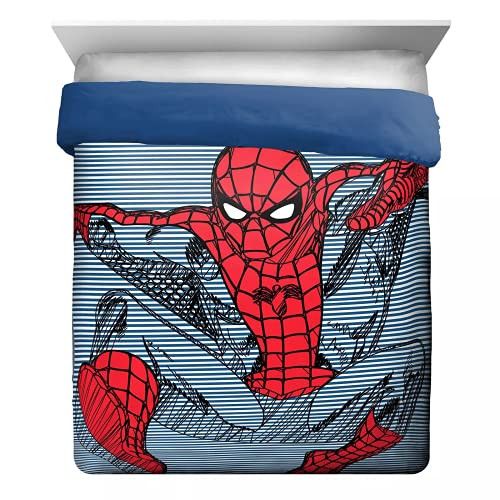 Spiderman Scribbles Full Reversible Comforter New