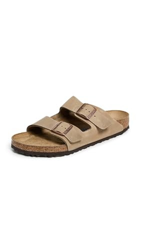 BIRKENSTOCK UNISEX ARIZONA SOFT FOOTBED SANDAL, TOBACCO OILED LEATHER - SIZE 9N
