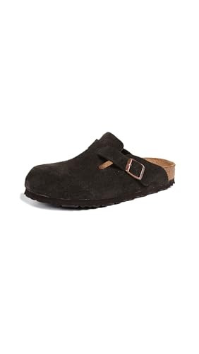 0660461 BIRKENSTOCK UNISEX BOSTON SOFT FOOTBED, MOCHA SUEDE, 40 M EU, SIZE 7