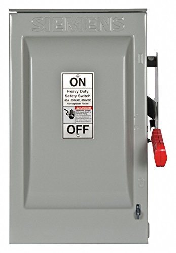 Heavy Duty 60 Amp 600-Volt 3-Pole Outdoor Fusible Safety Switch