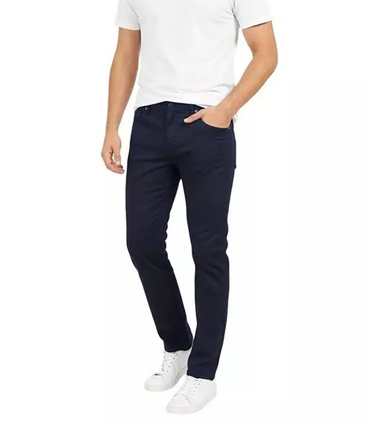 GALAXY BY HARVIC MEN'S SUPER STRETCH SLIM FIT CHINO 31" - SIZE: MEN 40 - NAVY