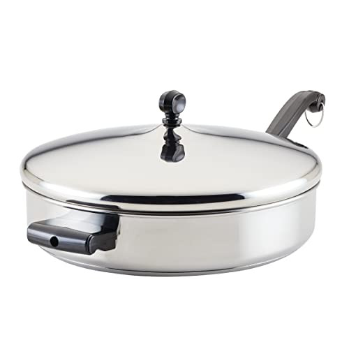 Farberware Classic Saute Pan / Frying Pan / Fry Pan with Lid and Helper Handle New