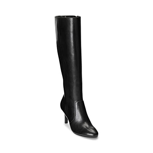 Lauren Ralph Lauren Womens Caelynn Leather Knee-High Boots Black Size 8 New