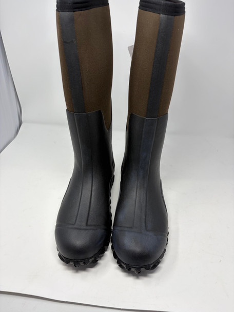 DRYCODE RUBBER BOOTS MEN WOMEN WARM RUBBER NEOPRENE BOOTS - SIZE: MEN 9 - BROWN