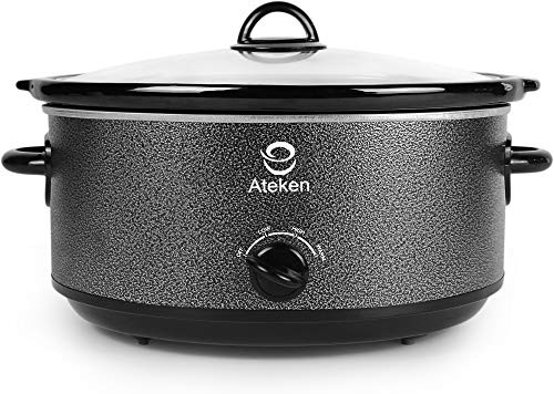 Ateken Slow Cooker 7 Quart Oval Crock Manual Portable Dishwasher Safe B08J3TM3D8 New