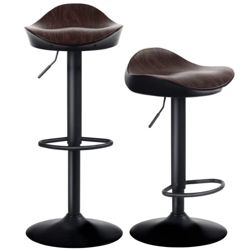 Kidol & Shellder Bar Stools Set of 2 Swivel Bar Chairs Adjustable Barstools New