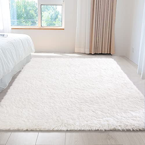 ROYALAY White Fluffy Faux Fur Area Rug 8x10 Soft Fluffy Sheepskin B0B67XW6QZ New