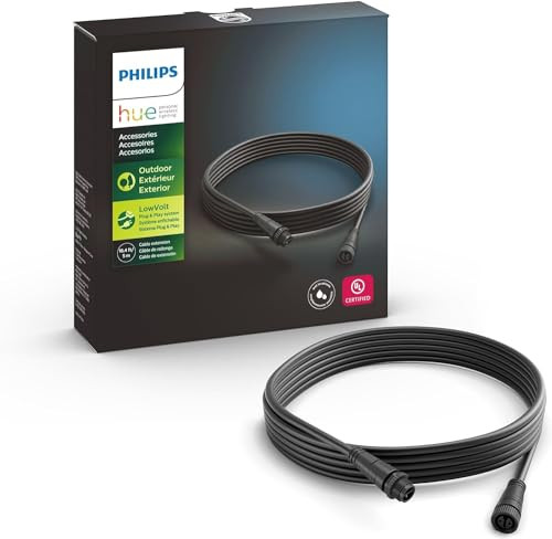 PHILIPS HUE OUTDOOR 16-FOOT CABLE EXTENSION 1742430VN - BLACK