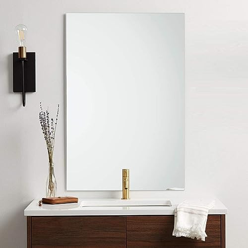 Duprima Frameless Mirror, 24 x 30 (Horizontal/Vertical) B0C559KPCP - Black New