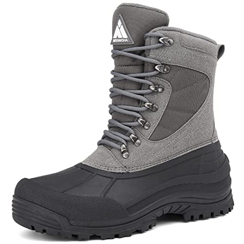 Mishansha Snow Boots Duck Boots Insulated Cold Weather Grey Size 11 Men New