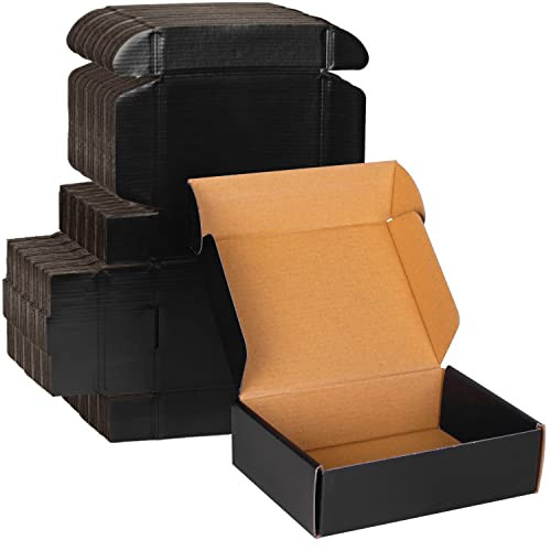 12x9x4 Black Cardboard Boxes 20 Pack Shipping Boxes for Small Business Mailing New