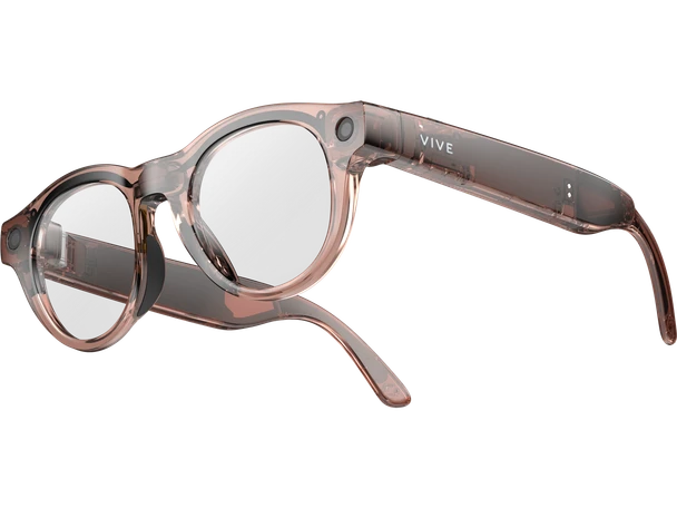 VIVE Eagle™ AI Glasses – Round, Clear Brown, Clear Lens