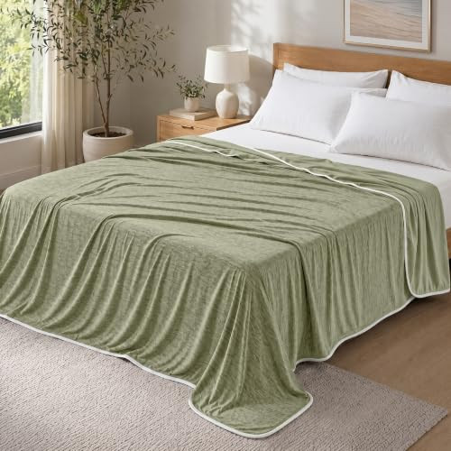 PHF COOLING BLANKET QUEEN SIZE 90"X90", OIL GREEN - OIL GREEN