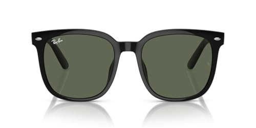 RAY-BAN UNISEX SQUARE SUNGLASSES RB4401D BLACK GREEN - 55MM