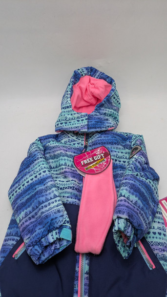 Pink Platinum Girls Snowsuits 2 Piece Waterproof Toddler Winter Size: 4 - Blue New