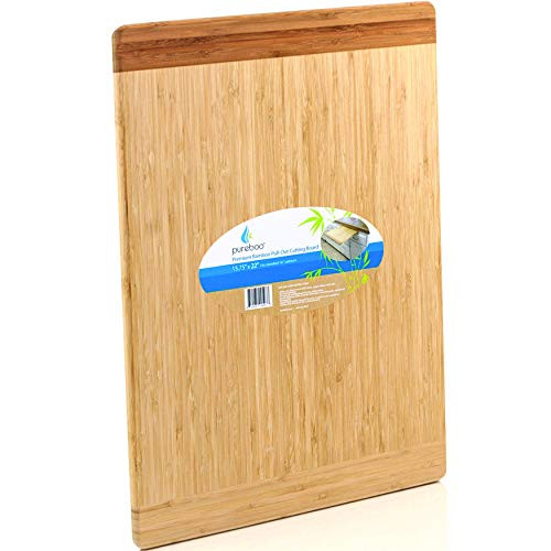 Pureboo Premium Bamboo Pull-out Cutting Board 15.75"W x 22"D x 3/4"H New