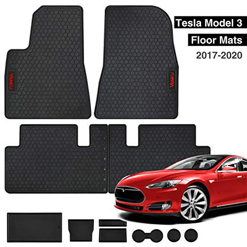 Vanku Tesla Model 3 Floor Mats Custom Fit Heavy Duty New