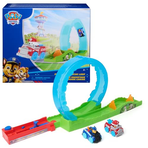 Paw Patrol Pup Squad Rescue Loop Track Playset 2 Toy Cars Blue