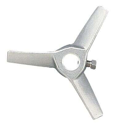 COLE-PARMER HIGH-EFFICIENCY AXIAL FLOW IMPELLER 3/8" BORE 3.4" DIAMETER - SILVER