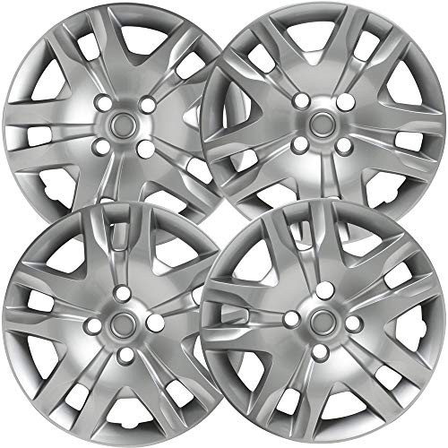 OxGord 16" Silver Bolt-On Hubcaps 10 Spoke 2007-2012 Nissan Sentra Wheel Covers New