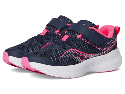 SAUCONY KINVARA 14 ALTERNATIVE CLOSURE - SIZE: YOUTH 4.5 - PINK NAVY