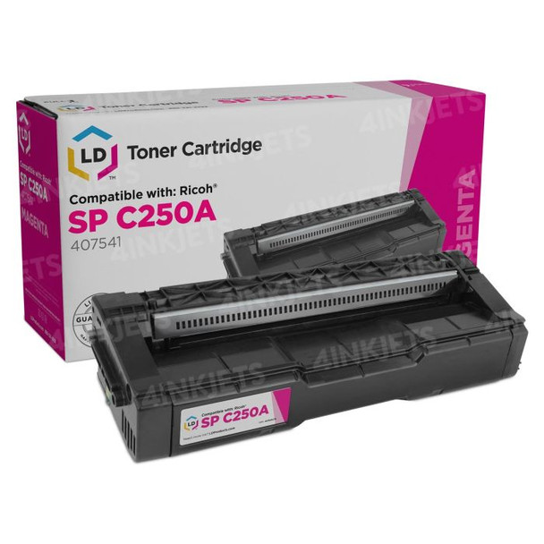 LD COMPATIBLE RICOH 407541 / SP C250A TONER CARTRIDGE 2,300 PAGE YIELD - MAGENTA New