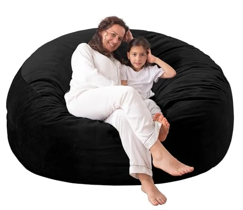 WhatsBedding [Velvet Fabric] 3 ft Chair,Soft Faux Fur Fabric,Black,3 Foot New