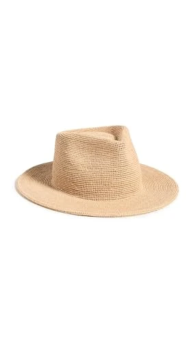 Lack of Color Women's The Straw Fedora, Natural, Tan, M New