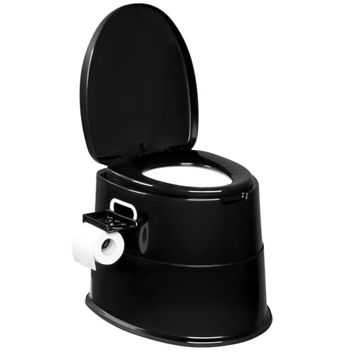 VINGLI Portable Toilet | Commode, Detachable Bucket, Paper Holder, Emergency Use