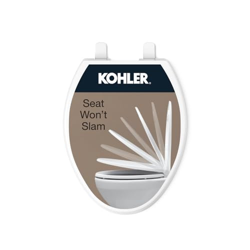 KOHLER 20110-0 Brevia Slow Close Elongated Toilet Seat B07CV3B8KR - White New