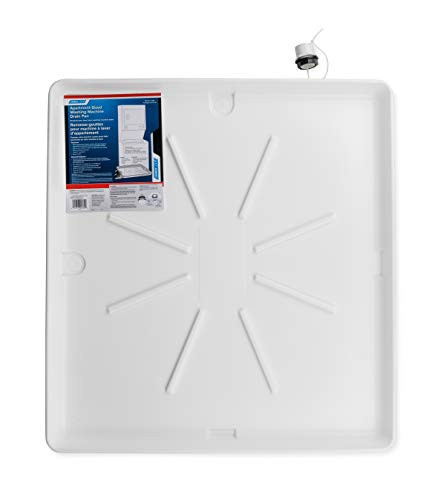 Camco 20762 30OD x 28 Washing Machine Drain Pan, PVC, 25"x27", B00EOX2KZ2 - Whi