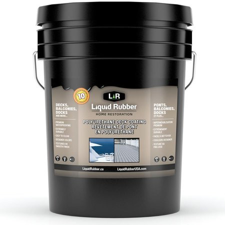 Liquid Rubber Polyurethane Deck Coating Sealant Misty Gray 5 Gallon New