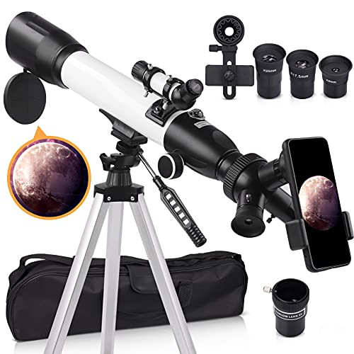 [Upgraded] Telescope, Astronomy Telescope for Adults, 60mm Aperture 500mm AZ