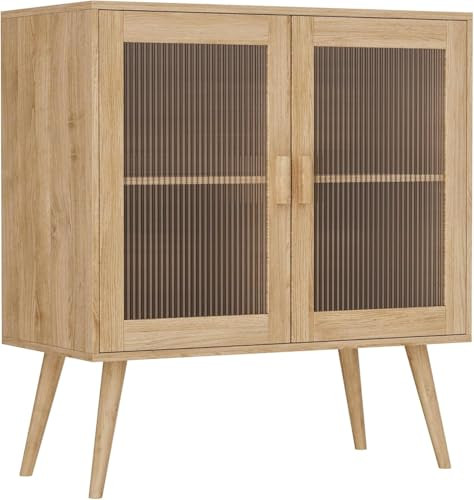 COEZTT KITCHEN CABINET WITH 2 DOORS & 2 DRAWERS - BUFFET COS06019 - NATURAL WOOD