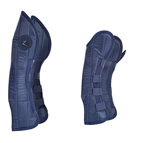 HORZE Horse Shipping Boots Set of 4 - Peacoat Dark Blue - Pony New