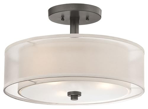 Minka Lavery 4107-172 Parsons Studio Semi-Flush 3-Light 180 Watts - Smoked Iron New