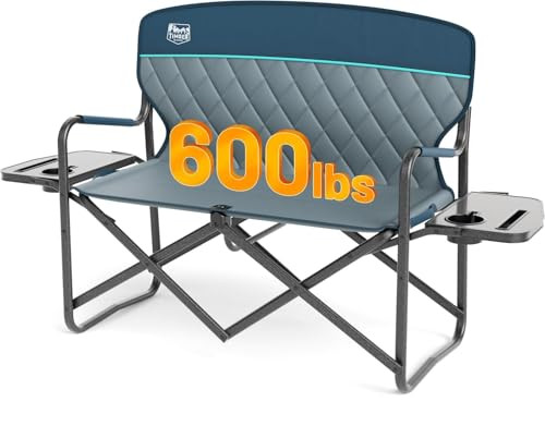 TIMBER RIDGE 600LBS OUBLE CAMPING CHAIR PORTABLE LOVESEAT DIRECTOR CHAIR