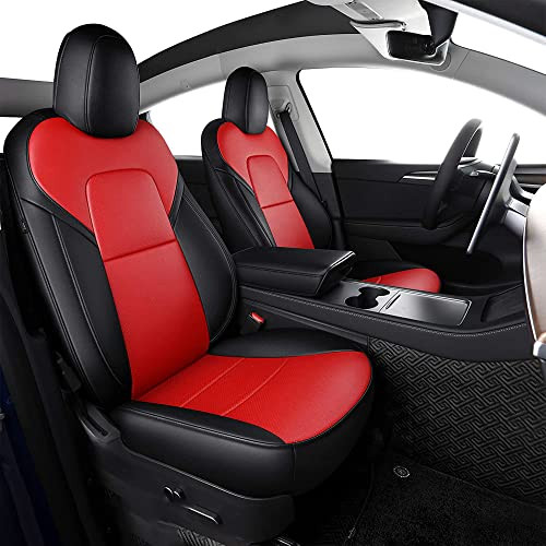 INCH EMPIRE Seat Cover Custom Fit Tesla Model Y 5 Seat Synthetic Leather New