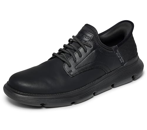 205046 SKECHERS MEN'S GARZA GERVIN LOAFER SHOE BLACK SIZE 7